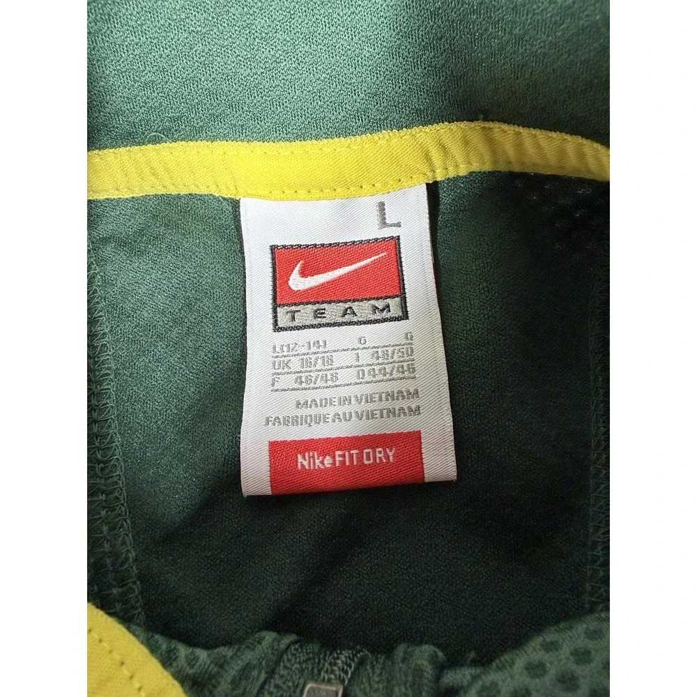 Nike Oregon Ducks Quarter Zip Shirt Youth Large L Green Pull Over Kids Gym Schoo